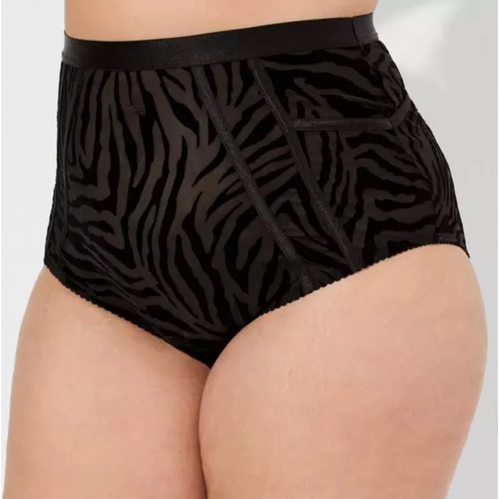 Torrid Flocked Mesh High Waist Brief Panty